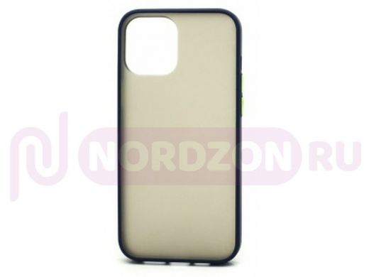 Чехол iPhone 12/12 Pro, Shockproof Lite, силикон, пластик, сине-зелёный