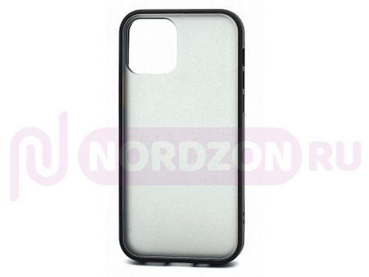 Чехол iPhone 12/12 Pro, Shockproof, силикон, пластик, чёрный