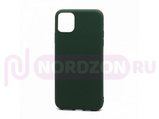 Чехол iPhone 12/12 Pro, Silicone case New Era, зелёный тёмный