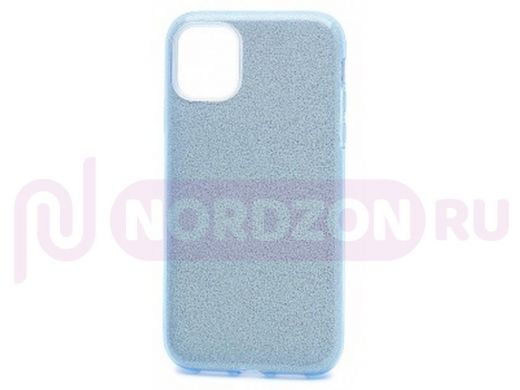 Чехол iPhone 12 mini, Fashion, силикон блестящий, голубой