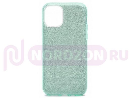 Чехол iPhone 12 mini, Fashion, силикон блестящий, зелёный