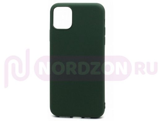 Чехол iPhone 12 mini, Silicone case New Era, зелёный тёмный