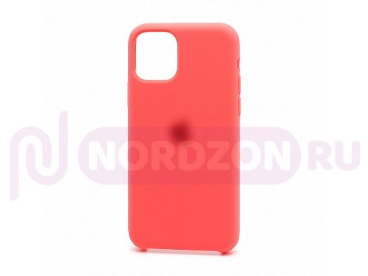 Чехол iPhone 12 mini, Silicone case Soft Touch, оранжевый, лого, 029