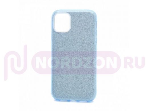 Чехол iPhone 12 Pro Max, Fashion, силикон блестящий, голубой