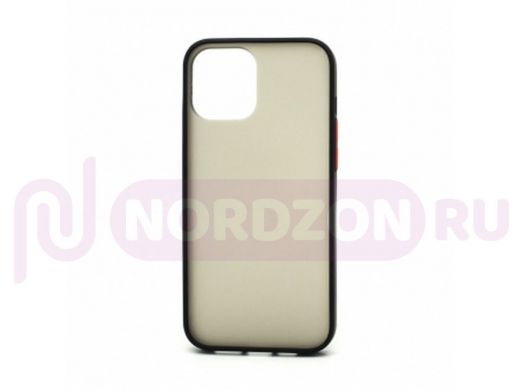 Чехол iPhone 12 Pro Max, Shockproof Lite, силикон, пластик, чёрно-красный