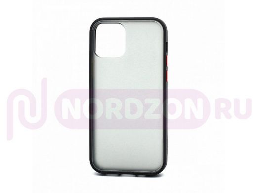 Чехол iPhone 12 Pro Max, Shockproof, силикон, пластик, чёрно-красный