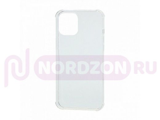 Чехол iPhone 12 Pro Max, силикон прозрачный, противоударный
