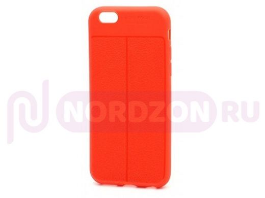 Чехол iPhone 6/6S, Auto Focus, силикон, пластик, красный