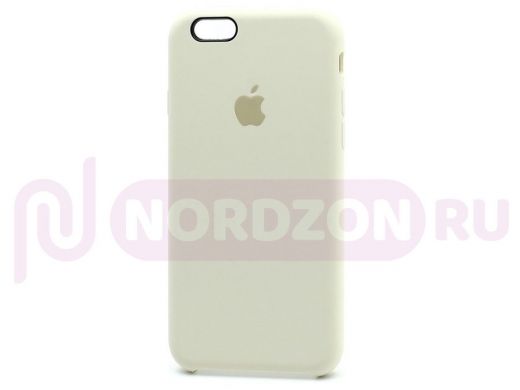 Чехол iPhone 7 Plus /8 Plus, Silicone case Soft Touch, бежевый, лого, 011