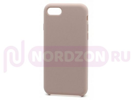 Чехол iPhone 7 Plus /8 Plus, Silicone case Soft Touch, розовый, лого, 019