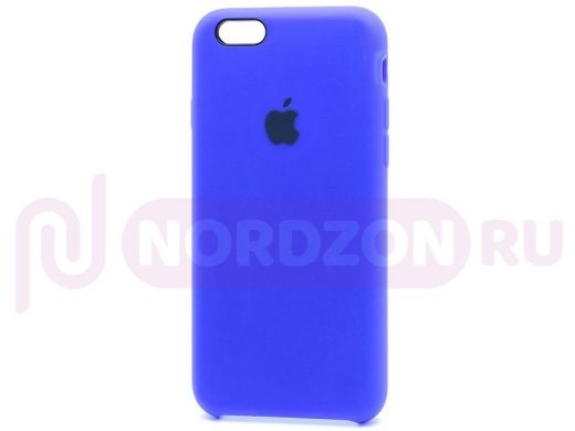 Чехол iPhone 7 Plus /8 Plus, Silicone case Soft Touch, синий, лого, 046