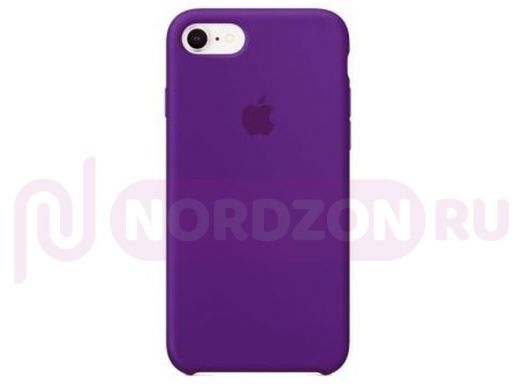 Чехол iPhone 7 Plus /8 Plus, Silicone case Soft Touch, фиолетовый, лого