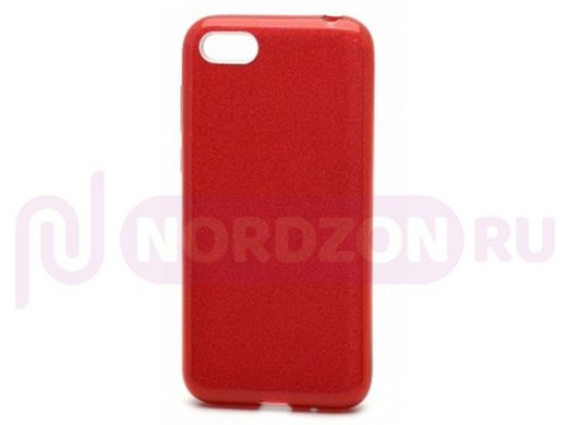 Чехол iPhone 7/8, Fashion, силикон блестящий, красный