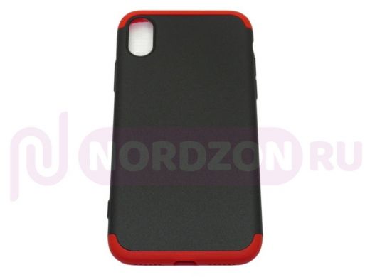 Чехол iPhone 7/8, GKK, 360, стекло в комплекте, красный