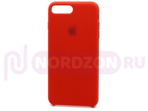 Чехол iPhone 7/8, Silicone case Premium, ярко красный, 009, блистер ориг