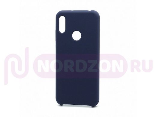 Чехол Honor 8A /Huawei Y6 (2019), Silicone cover color, синий тёмный, 008