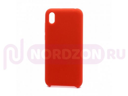 Чехол Honor 8S /Huawei Y5 (2019), Silicone cover color, красный, 001