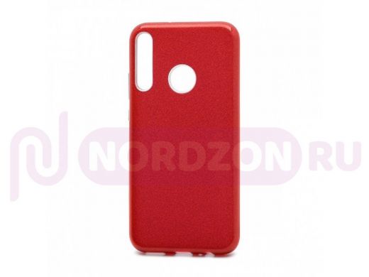 Чехол Honor 9C /Huawei P40 Lite E, Fashion, силикон блестящий, красный