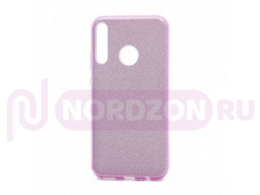 Чехол Honor 9C /Huawei P40 Lite E, Fashion, силикон блестящий, фиолетовый