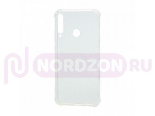Чехол Honor 9C /Huawei P40 Lite E, силикон прозрачный, противоударный
