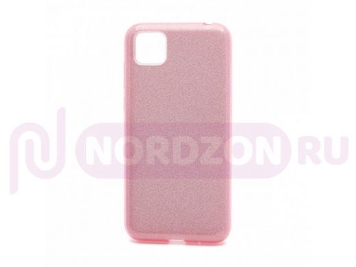 Чехол Honor 9S /Huawei Y5p, Fashion, силикон блестящий, розовый