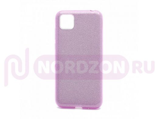 Чехол Honor 9S /Huawei Y5p, Fashion, силикон блестящий, фиолетовый