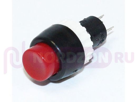 Кнопка PBS-20A-2 круглая красная (Dкорп-31мм, Dустан-15мм, I-O) на размыкание  (250V/1A) 57006