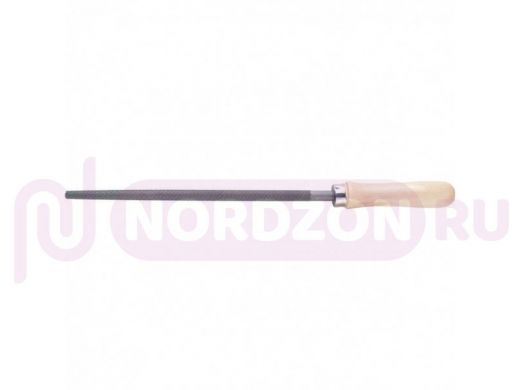 Напильник, 200 мм, круглый, деревянная ручка// Сибртех