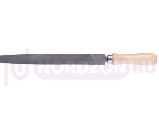 Напильник, 200 мм, плоский, деревянная ручка// Сибртех