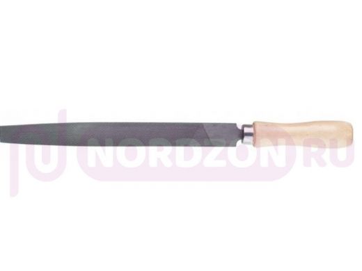Напильник, 300 мм, плоский, деревянная ручка// Сибртех