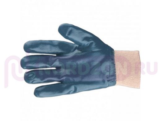 Перчатки трикотажные с обливом из бутадиен-нитрильного каучука, манжет, M// Сибртех