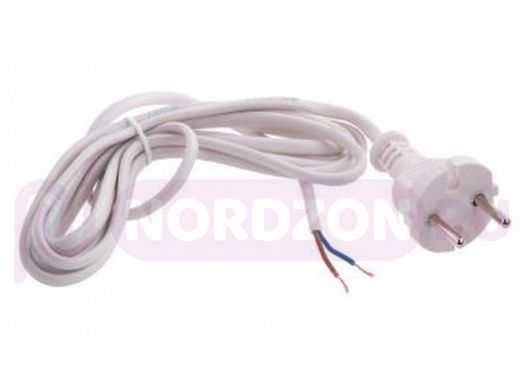Шнур электрический соединительный для настольной лампы,1,7м,120Вт,белый, тип V-1, Россия // Сибртех