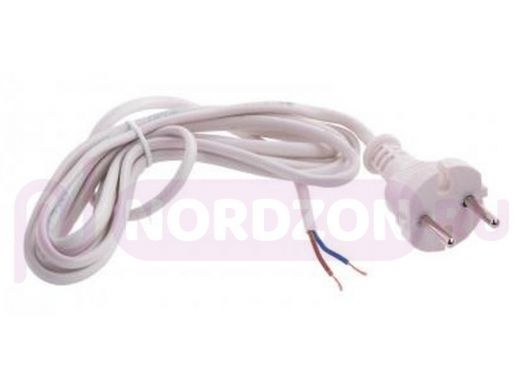 Шнур электрический соединительный для настольной лампы,2,2м,120Вт,белый, тип V-1, Россия // Сибртех