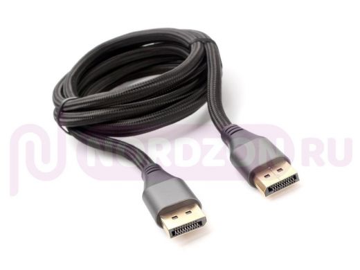 Кабель DisplayPort Cablexpert CC-DP8K-6, v1.4, 1.8м, 20M/20M, нейлоновая оплетка, метал. разъемы, па