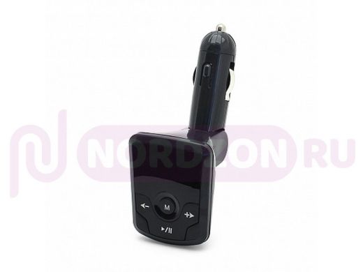 FM модулятор Bluetooth, S11, microSD, USB, AUX, пульт, чёрный