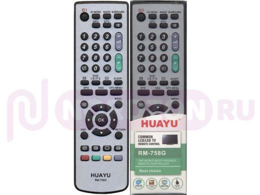 Телевиз. пульт HUAYU (for SHARP) RM-758G корпус GA520