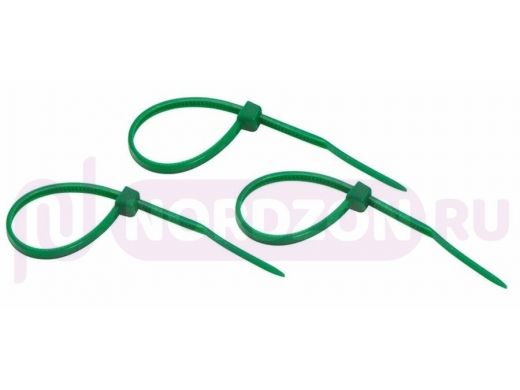 100х2,5мм кабельный хомут (стяжка нейлонoвая) зелёная (25 шт) nylon REXANT