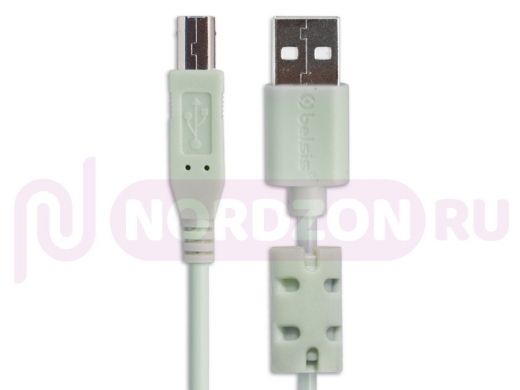 Шнур USB 2.0 A штекер / USB В штекер 1.8м мультимедийный кабель с ф/фильтром BW1411