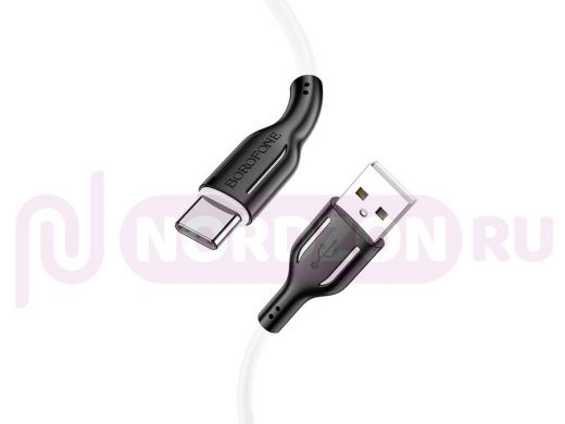 Шнур USB / Type-C BOROFONE BX63 Белый кабель USB 3A (TYPE-C) 1м