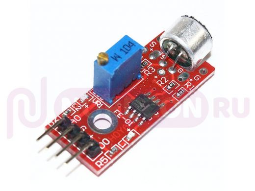Arduino 3134: Модуль микрофонного усилителя (датчик обнаружения звука на LM393) DC3.3-5V