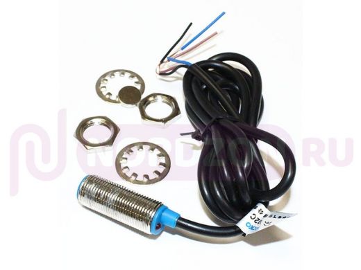 Arduino 3279: Датчик индуктивный выносной LJ12A3-4-Z/BX NPN (срабатывание на металл с дистанции 4 мм