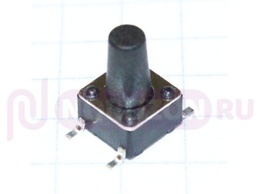 Кнопка 6.0х6.0х3.0мм H толкателя = 6.0мм 4 вывода, SMD  IT-1102WD