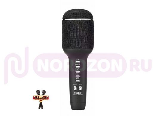 WSTER WS-900 Черный микрофон беспроводной (Bluetooth, динамики, USB)