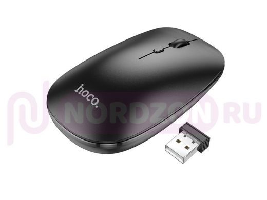 Мышь беспроводная HOCO GM15 Черная (USB, 2.4ГГц+ВТ, 10м)