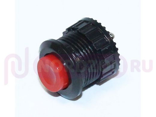 Кнопка DS500 круглая красная, без фиксации (устан D-13мм, 125V/3A)
