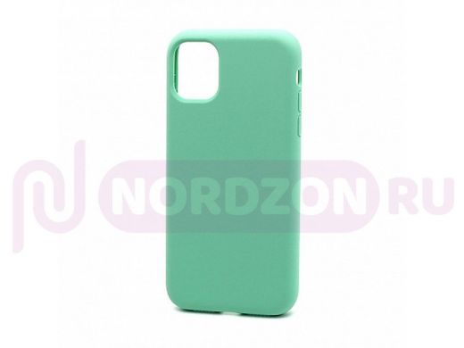 Чехол iPhone 11 Pro Max, Silicone case, зелёный, защита полная, 050