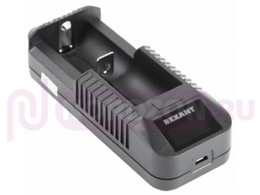 Зарядное устройство для аккумулятора 1 АКБ с жк дисплеем Rexant i1 универсальное