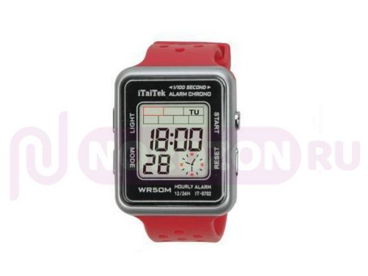 iTaiTek IT-8702 Серебро/Красный часы наручные
