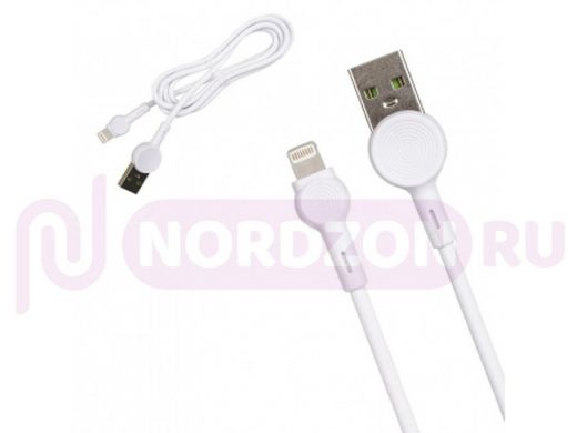Кабель USB - Lightning, тех.пак. R80, нейлон, 2.4A, белый