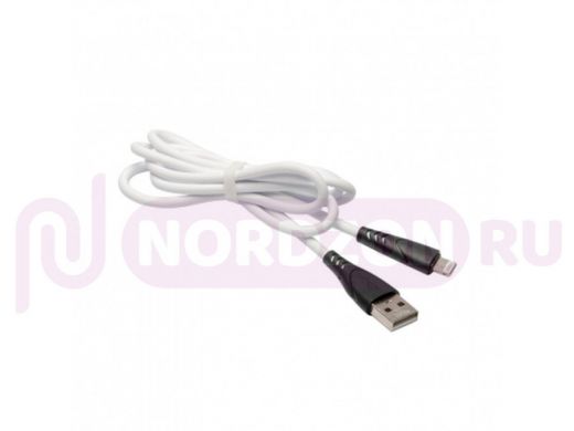 Кабель USB - Lightning, тех.пак. Stark A23, нейлон, 2.4A, белый